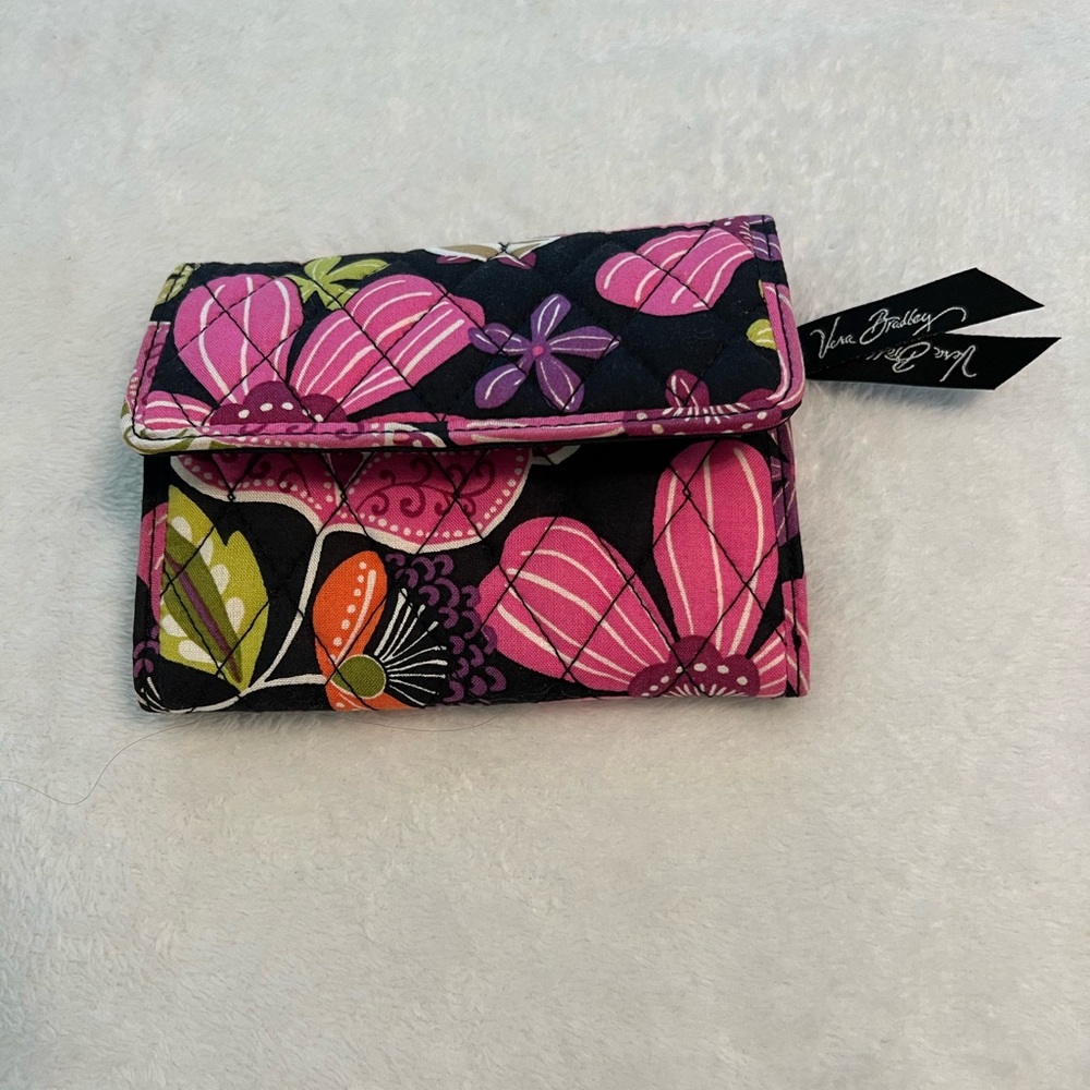Vera Bradley Pink and Purple Floral Wallet
